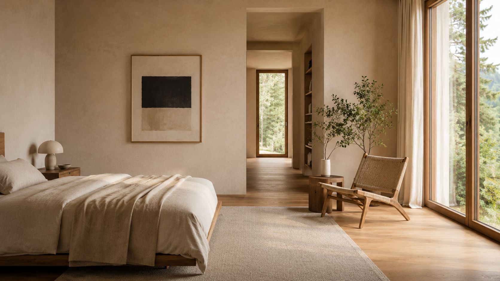 Chambre minimaliste élégante