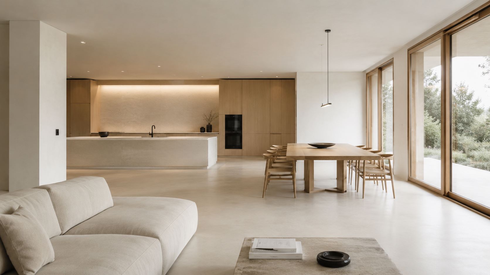 espace minimaliste ouvert